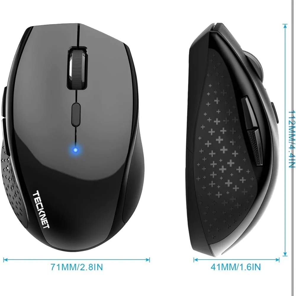 TECKNET Bluetooth Mouse, 4800 DPI Wireless Mouse, 2-Year Battery